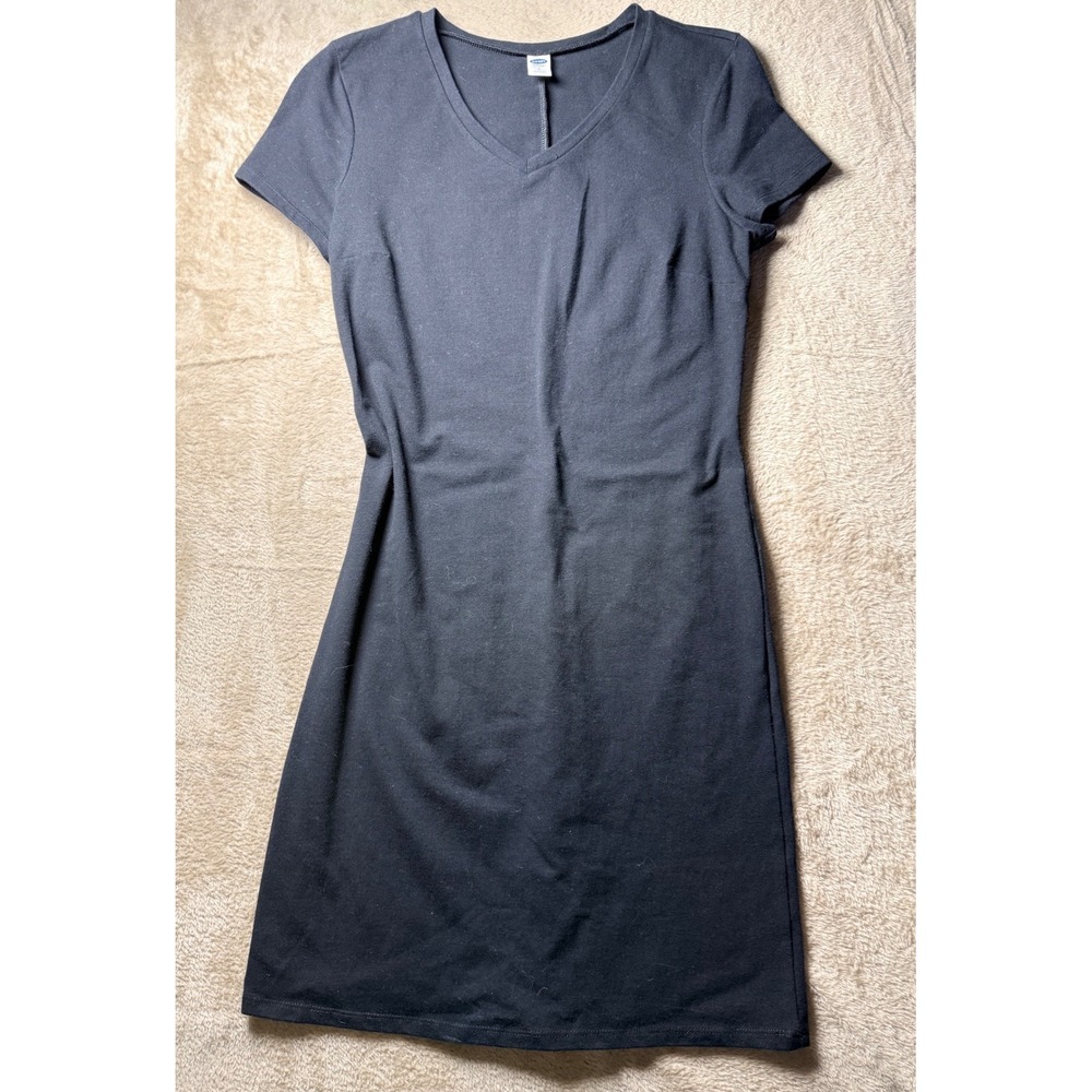 Old Navy Womens Black Short Sleeve T-Shirt Mini Dress‎ Small Basics Everyday